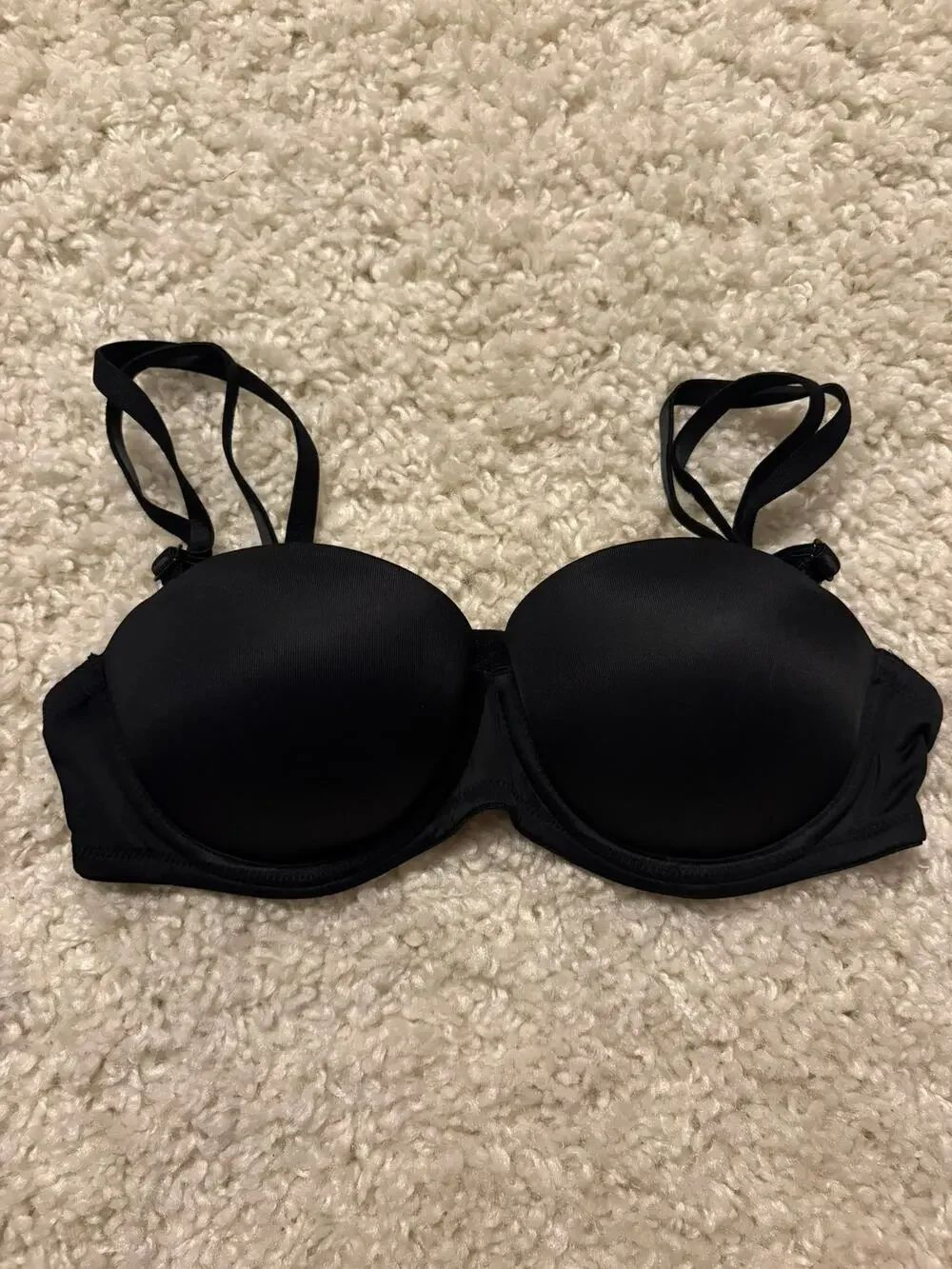 Victoria's Secret Pink Convertible Strapless Bra Black 32B